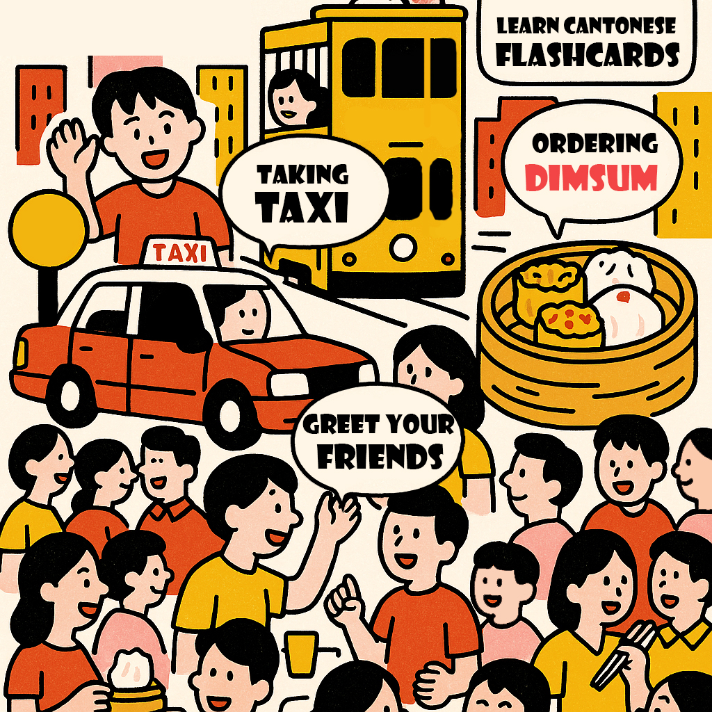 Cantonese learning illustration
